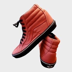 Vans SK8 Hi Reissue Black Outsole Faded Rose/Black Men's Skate Shoes Size 11